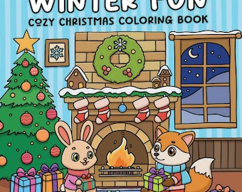 Christmas Coloring Book for Kids | Holiday Illustrations, 45 Pages