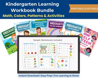 Zestaw zeszytów ćwiczeń do nauki w przedszkolu | Matematyka, kolory, wzory (do druku i edycji)