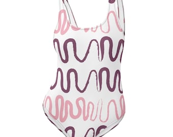 Jednoczęściowy kostium kąpielowy: Pochlebny, śmiały krój, okrągły dekolt, mieszanka poliestru z recyklingu