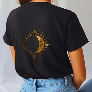 Camiseta del Sol y la Luna / Camiseta de Astrología Celestial / Gráfico Místico Boho / Conjunto de Astrología imagen 9