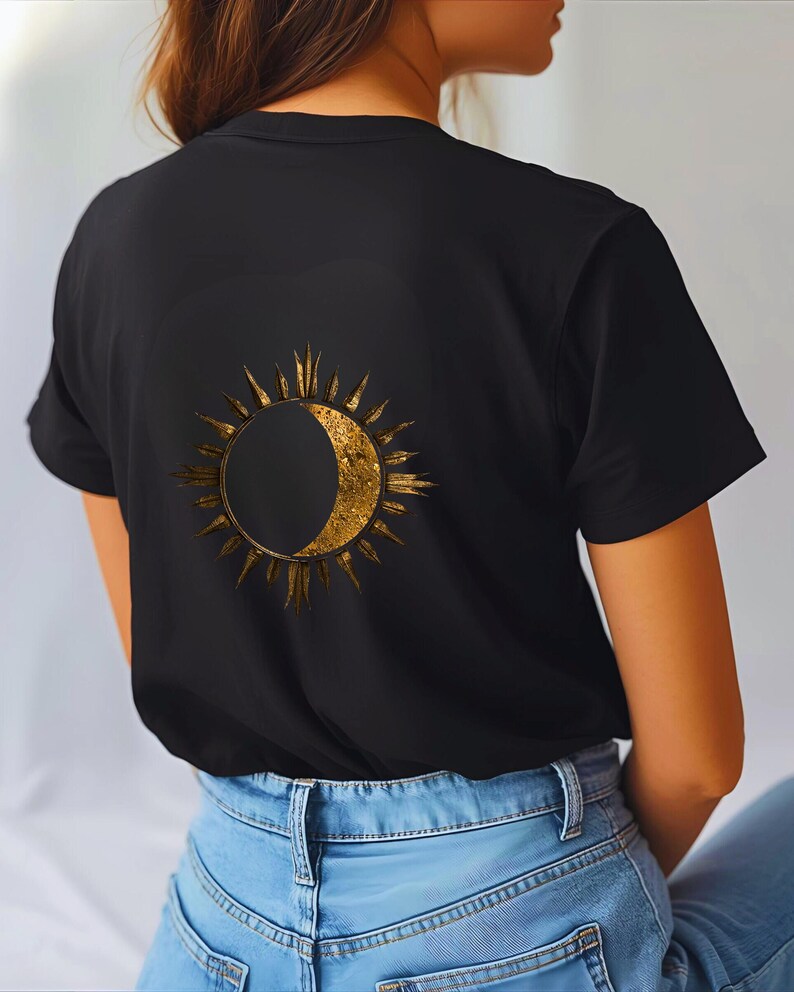 Camiseta del Sol y la Luna / Camiseta de Astrología Celestial / Gráfico Místico Boho / Conjunto de Astrología imagen 9