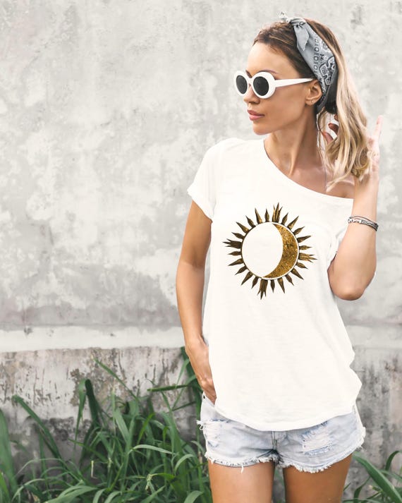 Sun and Moon Shirt |  Celestial T-Shirt | Astrology Tee | Boho Graphic Tee | Unisex Top