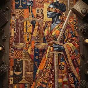 Alfombra de la Dama de la Justicia, regalo para abogado, decoración de oficina, regalo para abogado