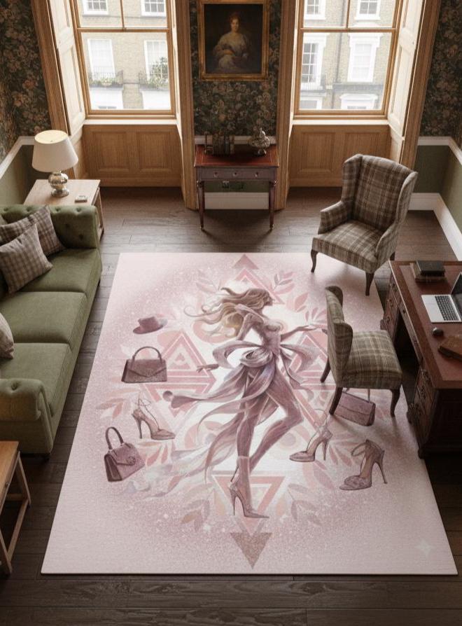 Fashion Rug Luxury Fashion Rug, Gold & Beige, Walk in Closet Decor - Etsy