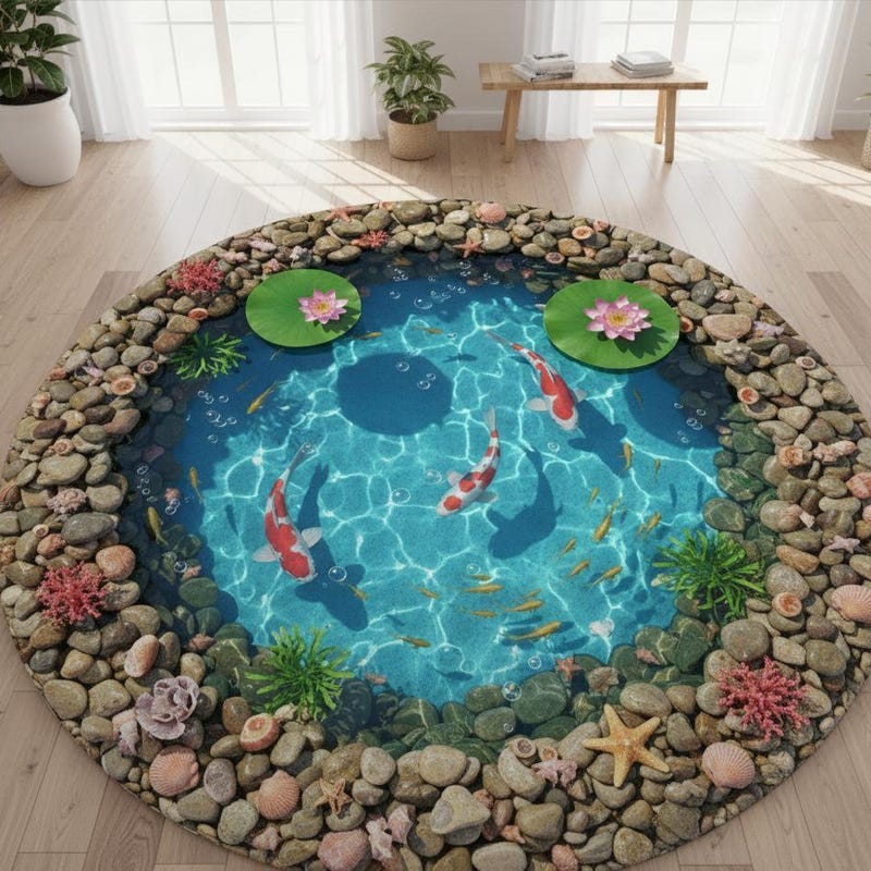 Pond Circle Rug - Etsy