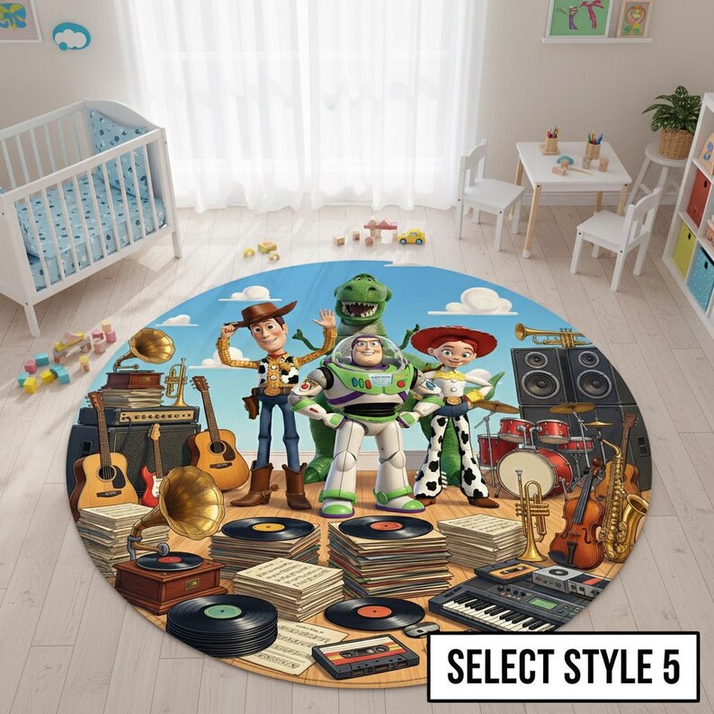 Elsa Round Rug Toy Story Woody Buzz Music Rug, Frozen Elsa Anna Round Carpet, Lion ...