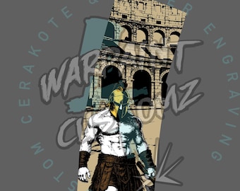 Sin ataduras por la sangre – Archivo de grabado láser Gladiator PMAG / SVG LightBurn EZCAD