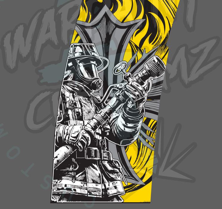 Firefighter Engraving File | Fireman With Flames Laser Design for AR15 ...