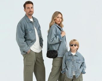 Matching Denim Family Jacket: Stylish Fall Outerwear