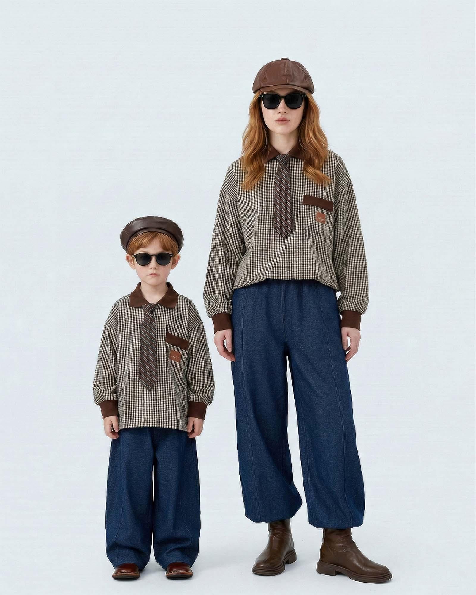 Mommy and Me Outfits: Curved Leg Banana Pants Stitched Sturdy Casual Family Matching Pants