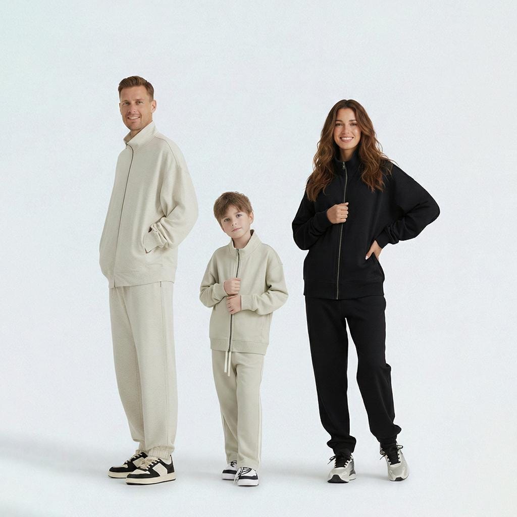 Matching Family Unisex Cotton French Terry Zip-Up Jacket