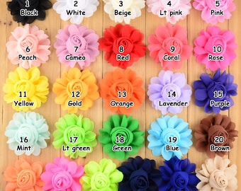 Set Of 20 Chiffon Flower Sheer Flowers Headband Supplies Flower Sheer Flowers Headband Supplies