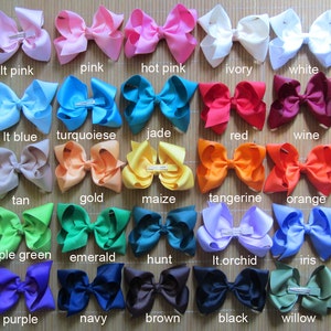 30% off Set of 25 6 big girl bows dollar hair bows girl bows, 25 colors to pick bows for girl, big bows, large bows, 6 school bows image 1