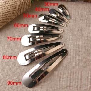 200 pcs 30mm snap clips, 30mm Sliver hair baby snap clip, wholesale snap clip, we have 8 sizes snap clips 20mm-90mm