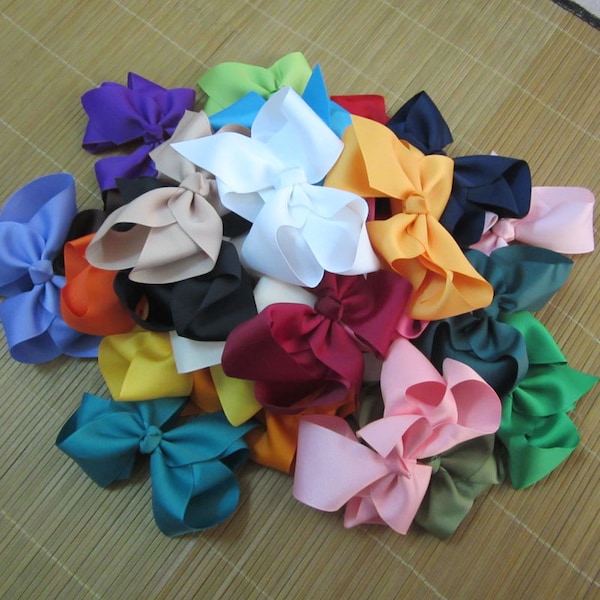 10% off Set of 20 pcs 6 inch big hair bows, baby bows, bows for girl, bows for baby, big bows, large bows, 6" bows, 25 colors to choose