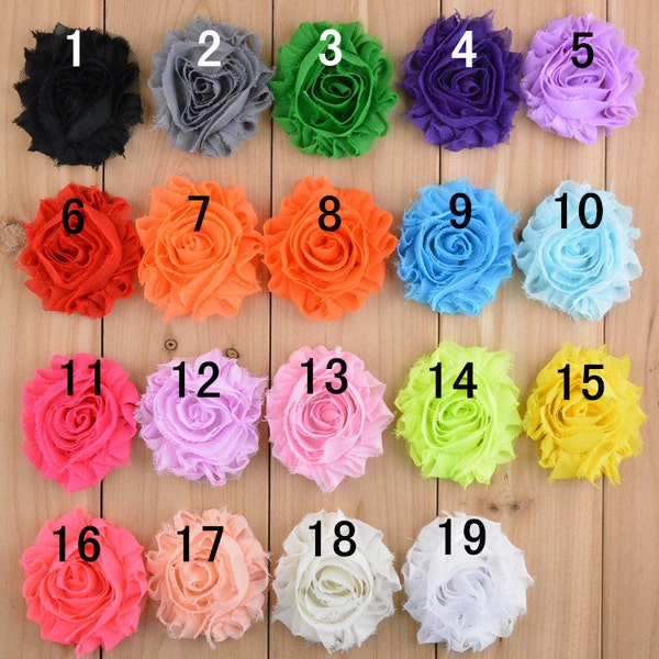 50 pièces 2.5" garniture rose minable, fleur minable par yard, fleur minable, fleur en vrac, fleur en gros, Fleurs pour bandeau