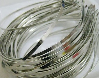 50 pcs 3mm metal headband with bent end, wholesale metal headbands