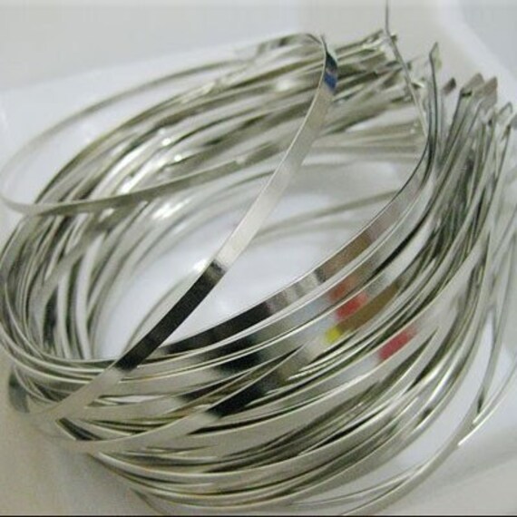 50 pcs 3mm metal headband with bent end, wholesale metal headbands