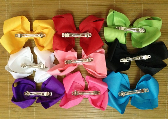 Hair Bows Barettes Set of 40 All Colors Amazon.com: 80 Boutique-Style Grosgrain Hair Accessories Set  main image 2