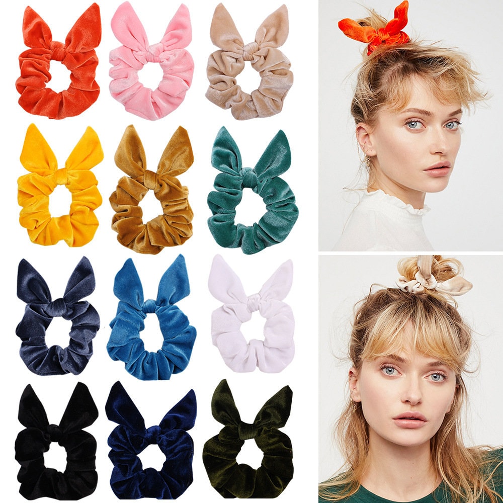 Girls/Women Hair Accessories Rabbit Ear Hair bands Bunny Ear Hair Tie Scrunchies