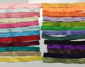 Free Shipping 5/8" Elastic Headbands-Interchangeable Headbands-infant headband-stretch headband-stretch hairband-25 colors to choose