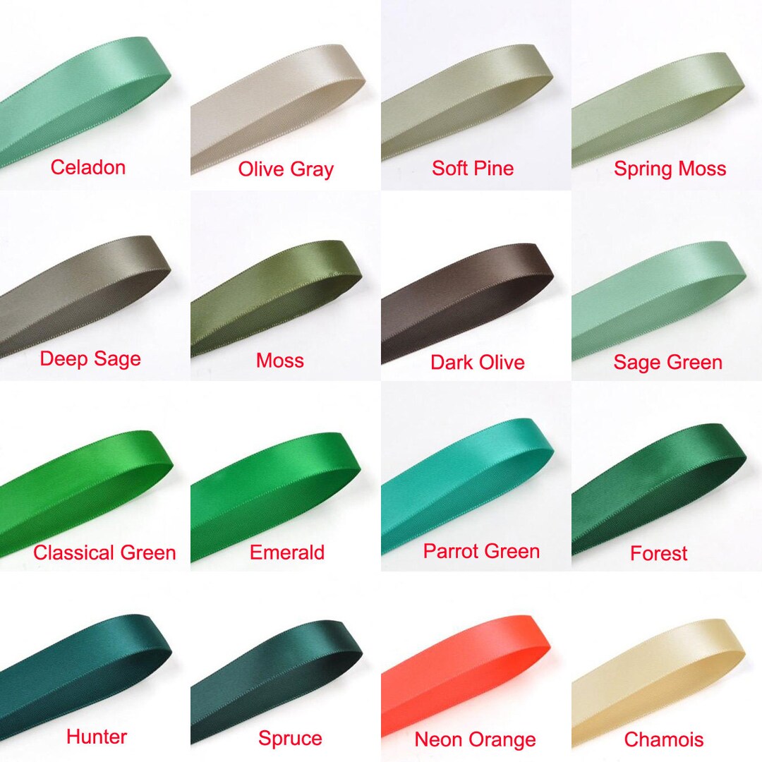 Sample Double Color Ribbon Style Wholesale Double Face Satin Ribbon 100 Yards 3/8