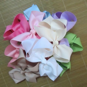 Set of 50 pcs 6 inch bows, hair bows for girls, baby girls hair bows, large hair bow girl, bow girl hair, baby bow, 25 colors to choose