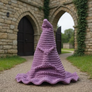 Sorting Hat Crochet Pattern PDF, Amigurumi Wizard Hat Crochet Tutorial, Halloween Witch Hat Pattern, Magic Hat DIY Digital Download