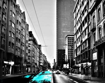 Digital A3 city downloadable print 'one road in'