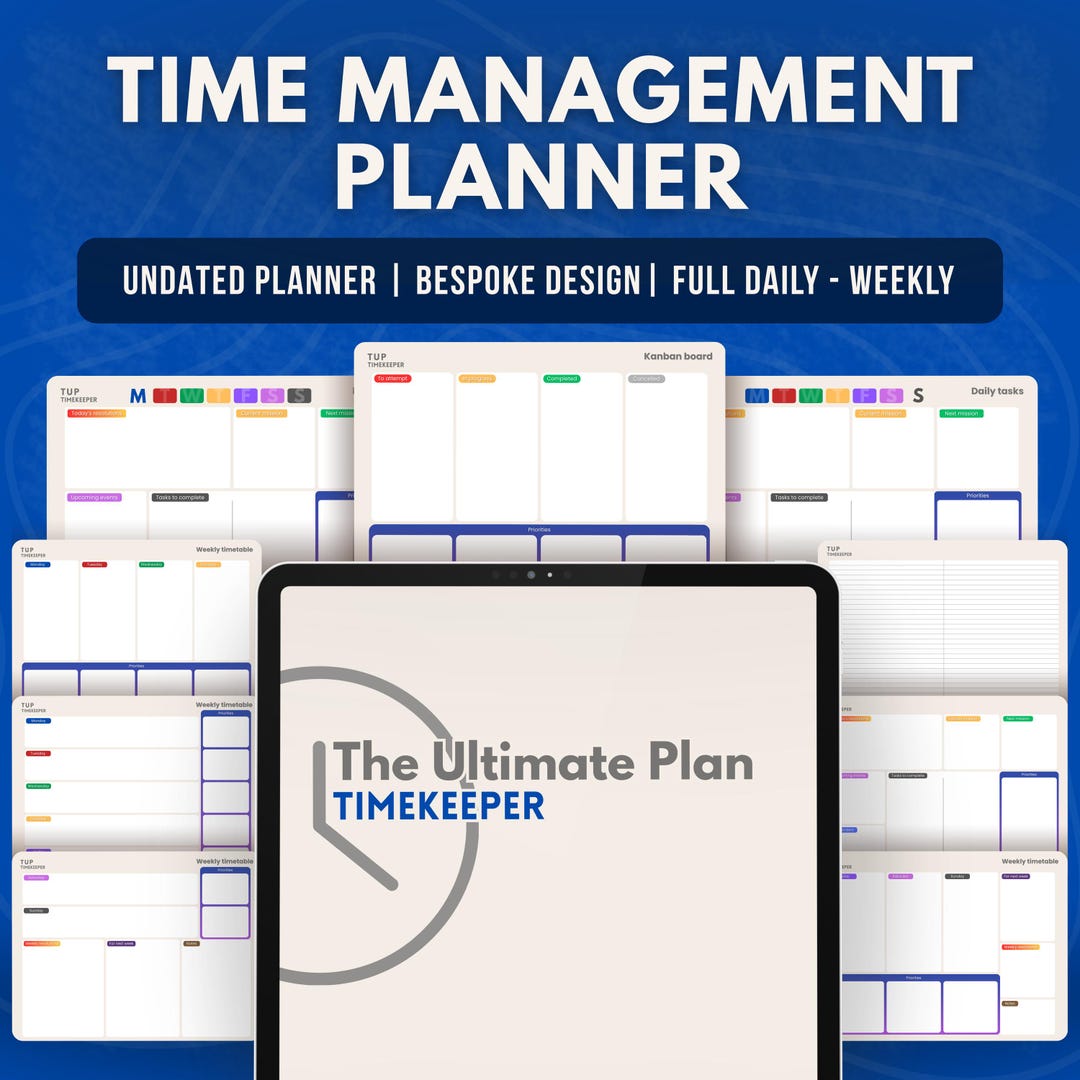 The Ultimate Plan Timekeeper | Digital Productivity Planner | Daily ...