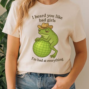 Funny Cowboy Frog T-Shirt: Retro Cottagecore Humor Tee