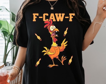 Funny Chicken Meme T-Shirt: Crazy Rooster, Rubber Chickens