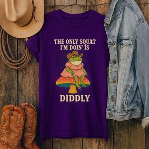 Funny Cowboy Frog T-Shirt: Cottagecore Toad on Mushroom