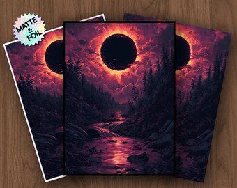 MTG Card Sleeves: Damnation, TCG Sleeves, Matte/Foil Options, 91x66mm/89x62mm