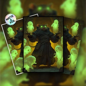Witch Rat MTG Card Sleeves, TCG Sleeves, Foil or Matte, High-Definition