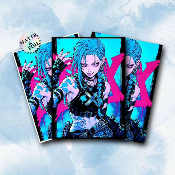 Riftbound Card Sleeves, Neon Jinx -inspired TCG Sleeves, Matte or