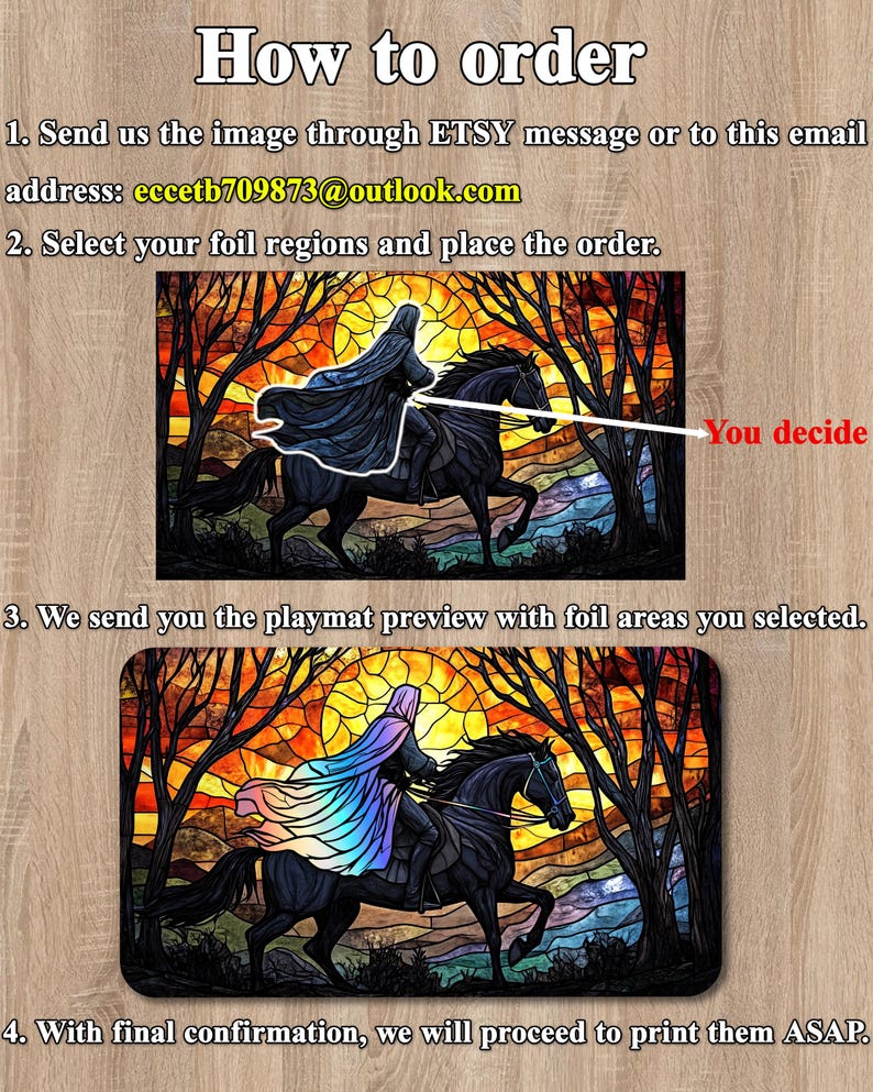 Custom Playmat | Foil Version Available | MTG/ Riftbound Playmat | 24''x 14'' & 35 x 15.5'' image 2