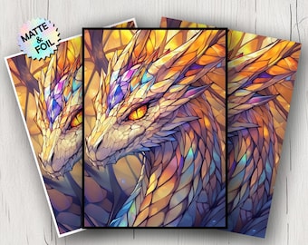Fundas para cartas MTG: Dragón, opciones mate/laminadas, compatibles con todas las cartas MTG/TCG/Riftbound