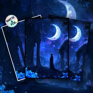 TCG Card Sleeves:Midnight Prayer, 91x66/89x62mm, White / Black / Borderless
