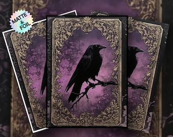 MTG Card Sleeves: Nightfall Raven, 91x66mm/89x62mm, High-Definition, Matte/Foil Options