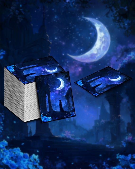 TCG Card Sleeves:midnight Prayer, 91x66/89x62mm, White / Black / Borderless  - Etsy