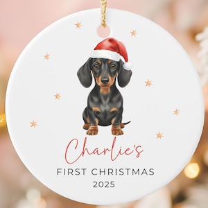 Dachshund Ornament Keepsake Personalized Puppy's First Christmas Ornament Dachshund Gifts Pets first Christmas Ornament for Dachshund Mom image 10