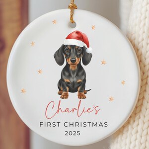 Dachshund Ornament Keepsake Personalized Puppy's First Christmas Ornament Dachshund Gifts Pets first Christmas Ornament for Dachshund Mom image 11