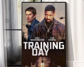 Training Day Canvas Movie Poster – Vintage Wall Art – Frameless Home Theater Decor – Print Gift