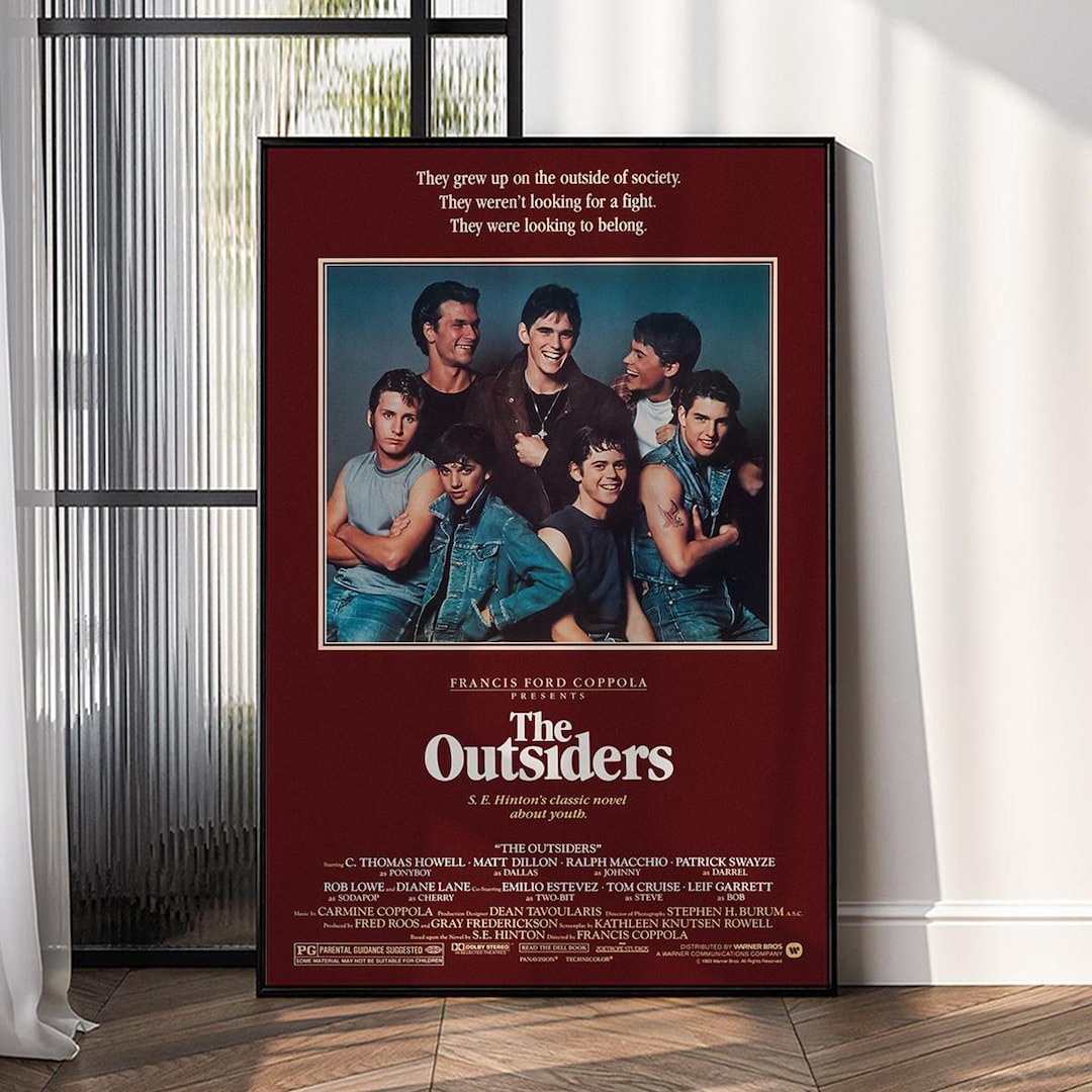 The Outsiders Movie Poster – Vintage Wall Art – Home Theater Decor ...