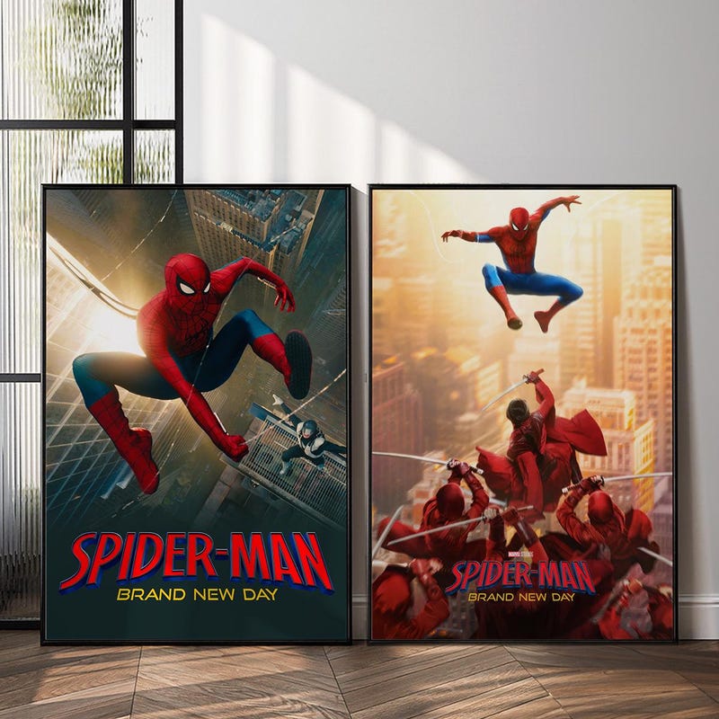Spiderman Brand New Day Movie Poster Etsy Spiderman Brand New Day Movie Poster Etsy