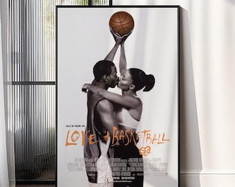 Love & Basketball Canvas Movie Poster – Vintage Wall Art – Frameless Home Theater Decor – Print Gift