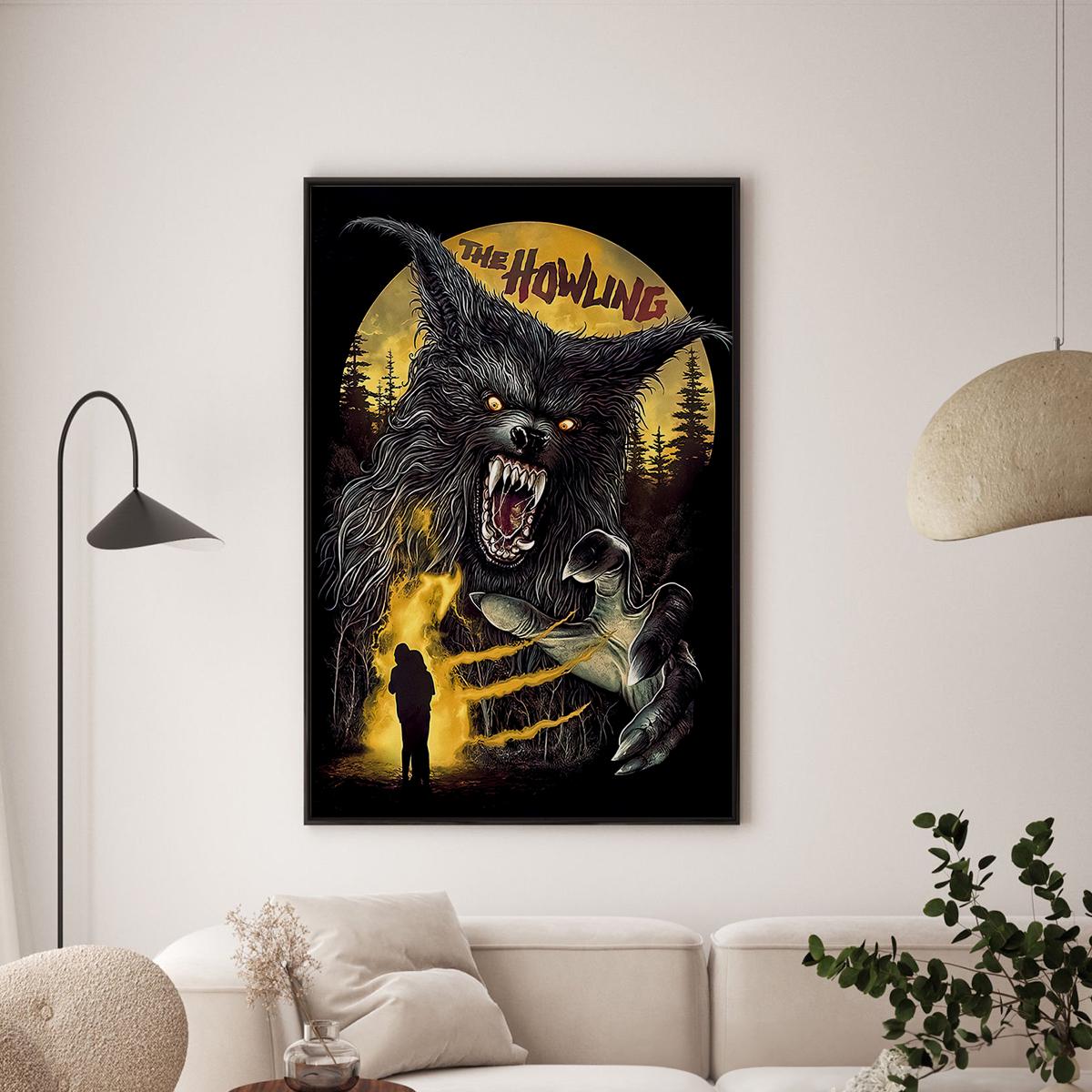 The Howling Canvas Movie Poster – Vintage Wall Art – Frameless Home ...