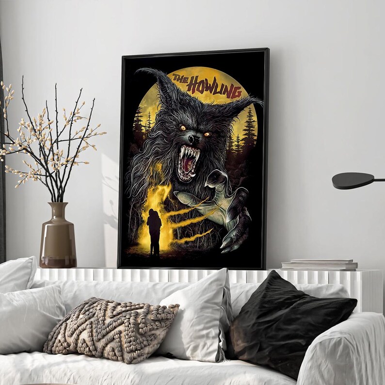The Howling Canvas Movie Poster – Vintage Wall Art – Frameless Home ...
