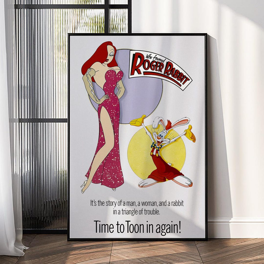 Who Framed Roger Rabbit Canvas Movie Poster – Vintage Wall Art ...